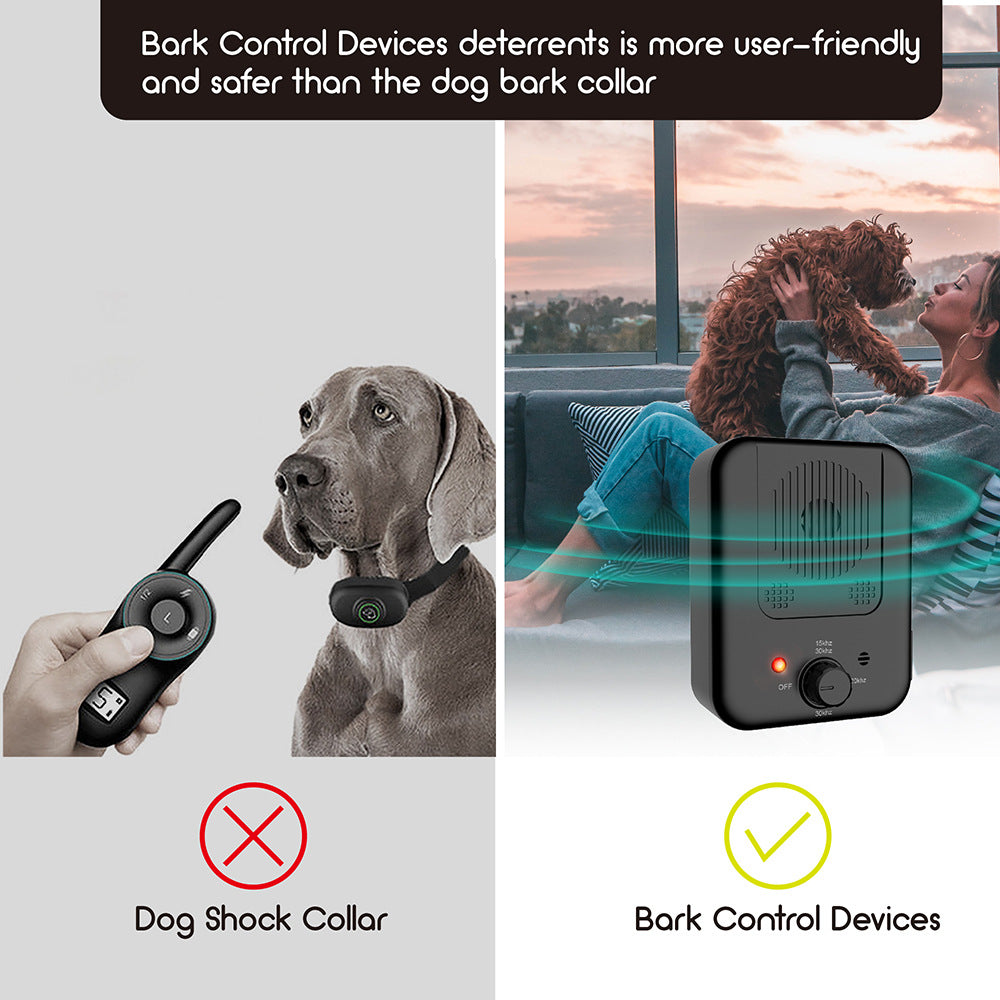 Smart Ultrasonic Anti-Barking Device - Automatic 50ft Range Dog Training Silencer