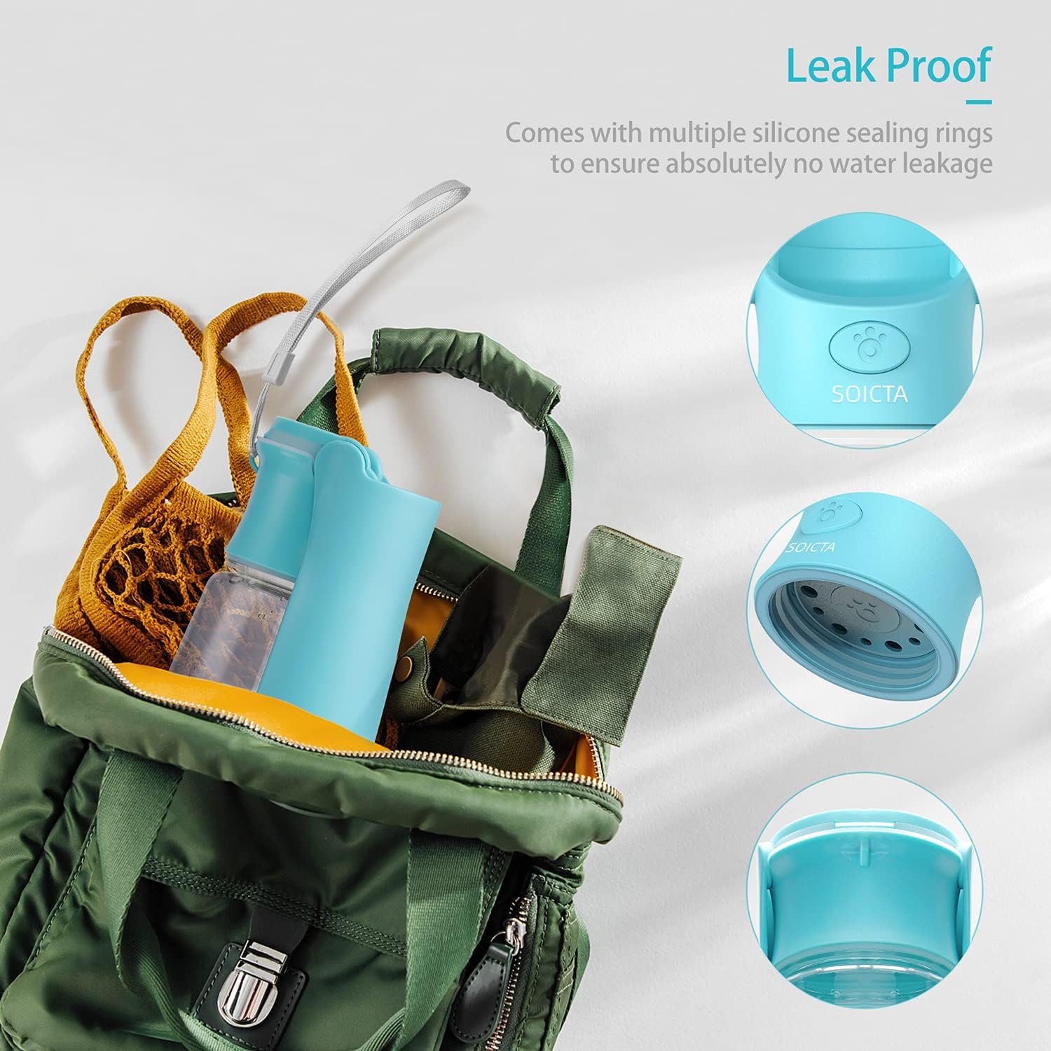 Portable Leak-Proof Dog Water Bottle & Foldable Travel Bowl